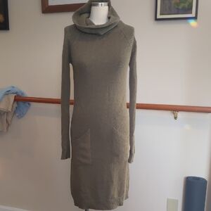 Prana Green Knit Sweater Dress
